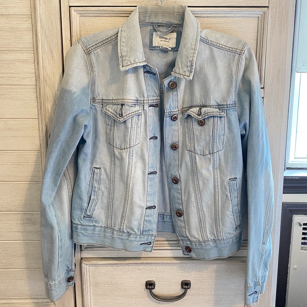 Light wash denim jacket